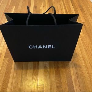 Authentic Chanel Black Paper Shopping Gift Bag